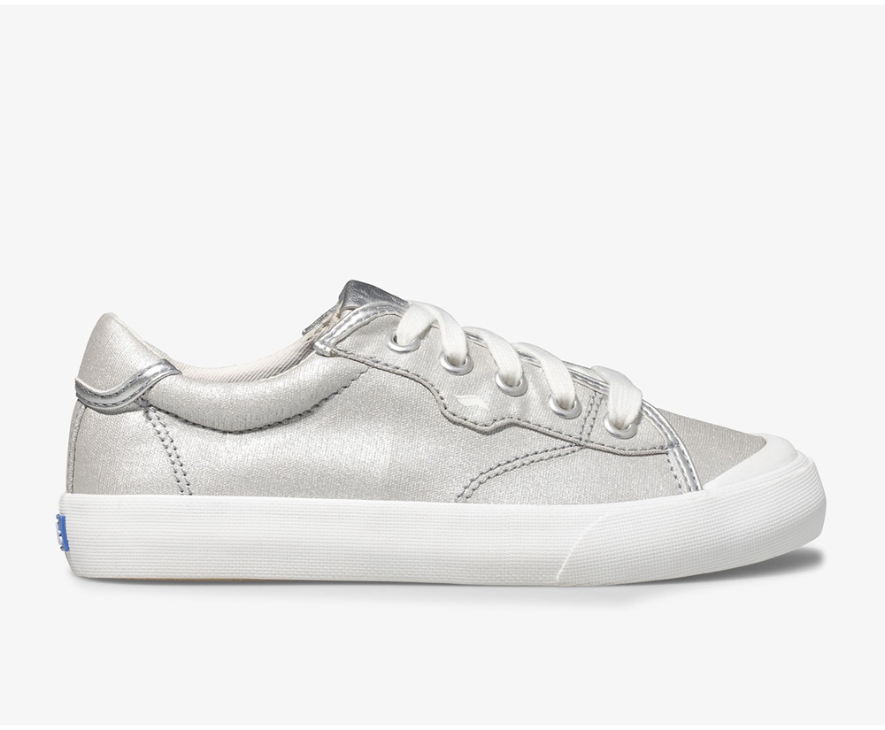 Kids Keds Sneakers - Crew Kick 75 - Silver - 8504-WENDI